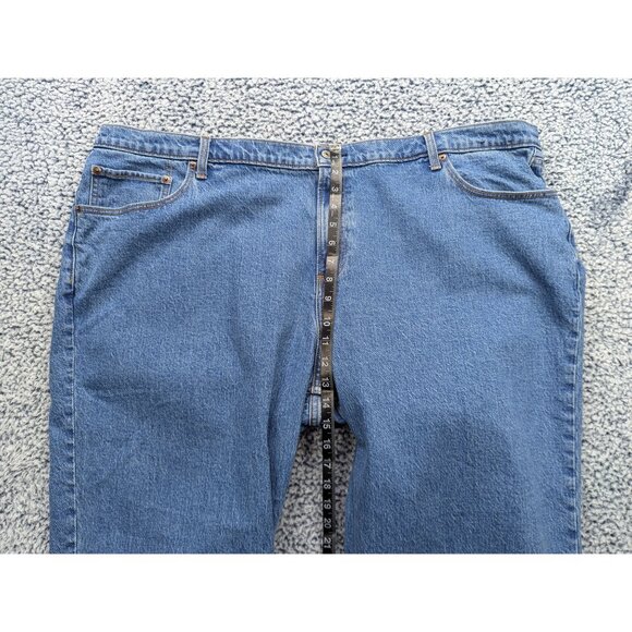 Abercrombie & Fitch Baggy Low Rise Jeans Size 36 / 22 Curve Love Boho Denim Blue - Picture 9 of 12
